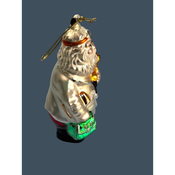 Blown Glass Santa Claus Doctor Ornament 7" - Picture 2 of 7